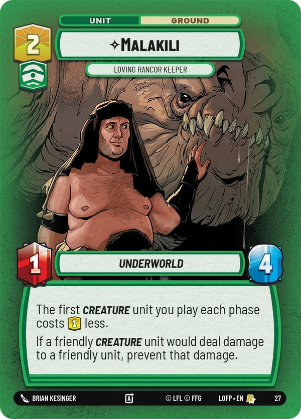Malakili - Loving Rancor Keeper (Foil) (LOFWPP 27) - Star Wars Unlimited