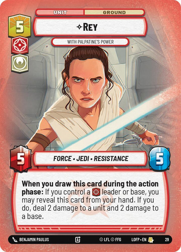 Rey - With Palpatine's Power (Foil) - Star Wars Unlimited