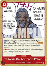 To Never Doubt--That Is Power! - One Piece Card Game