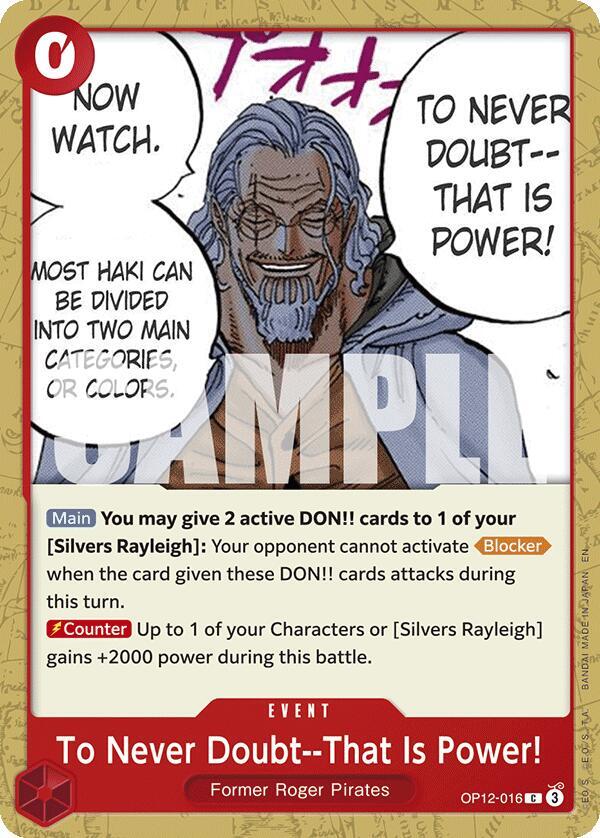 To Never Doubt--That Is Power! - One Piece Card Game