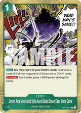 Demon Aura Nine Sword Style Asura Blades Drawn Dead Man's Game (OP12-037) - One Piece Card Game