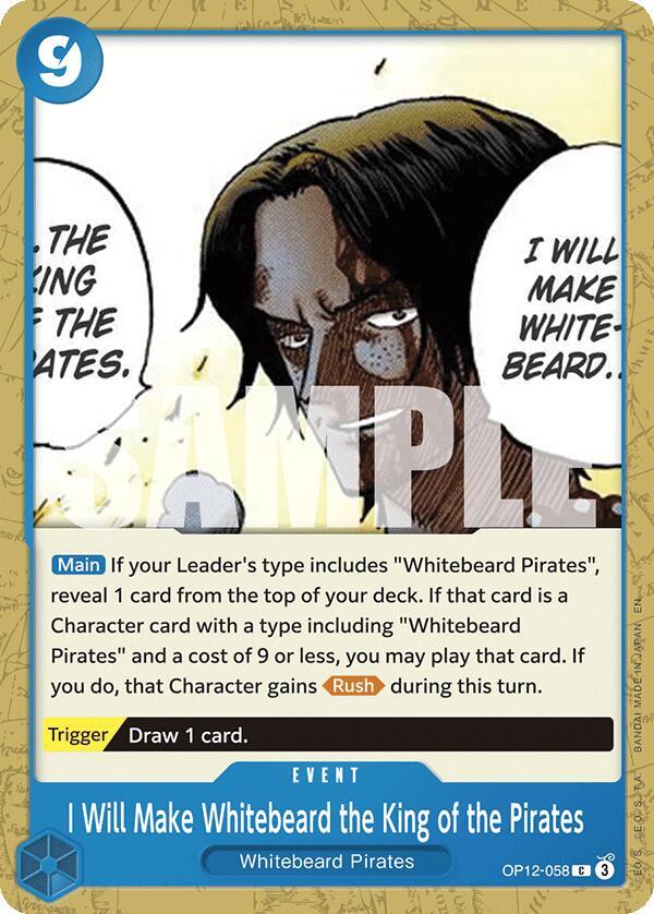 I Will Make Whitebeard the King of the Pirates - One Piece Card Game
