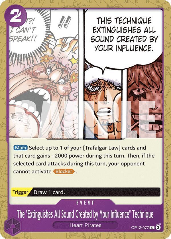 The "Extinguishes All Sound Created by Your Influence" Technique - One Piece Card Game