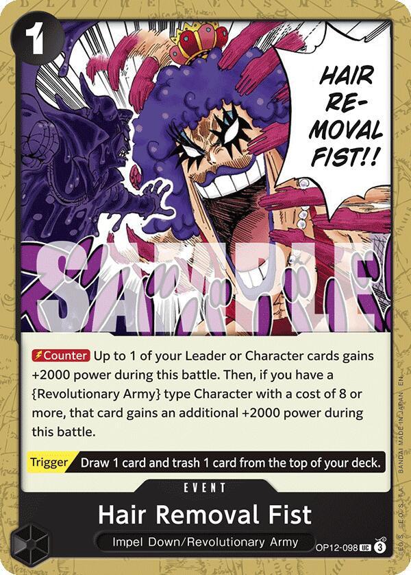 Hair Removal Fist - One Piece Card Game