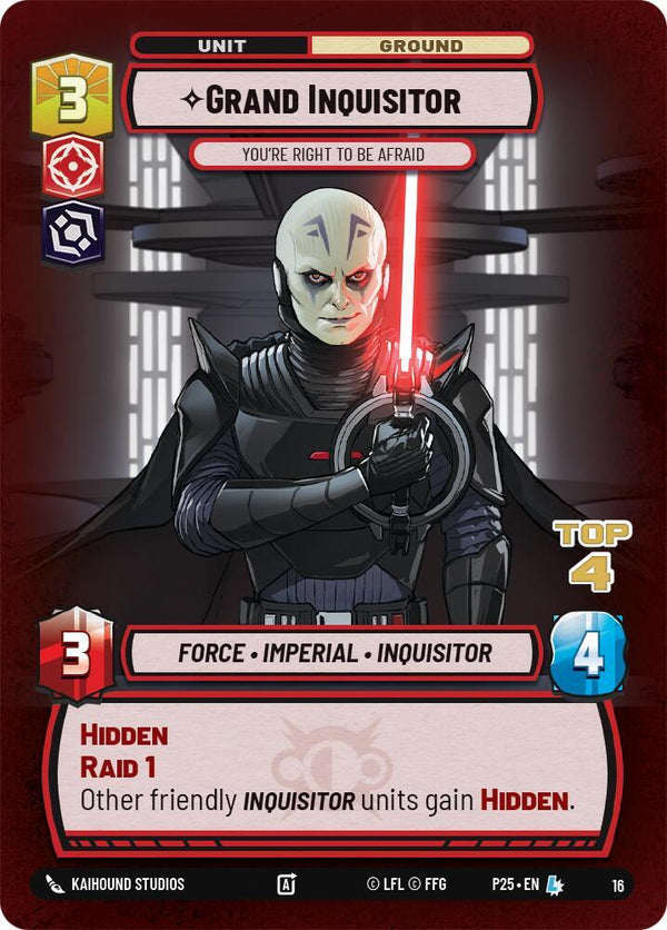 Grand Inquisitor - You're Right to Be Afraid (Top 4) - Star Wars Unlimited