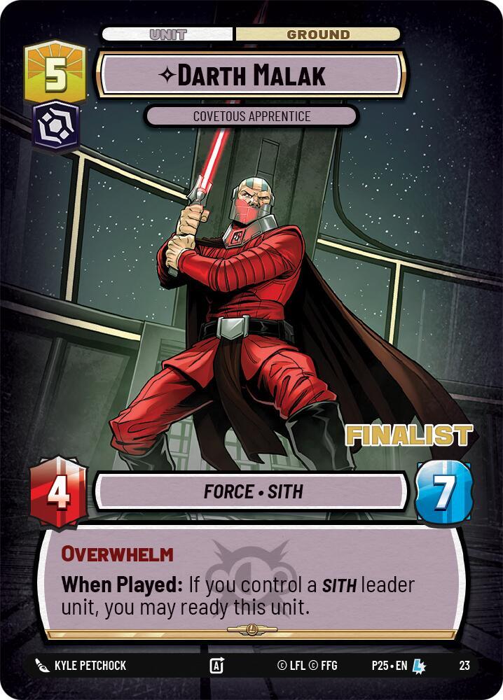 Darth Malak - Covetous Apprentice (Finalist)