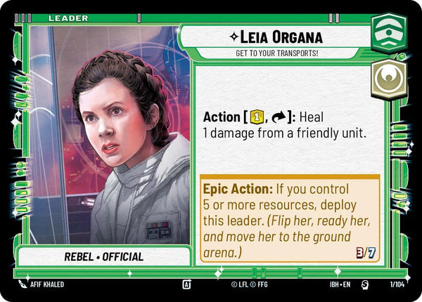 Leia Organa - Get To Your Transports! - Star Wars Unlimited