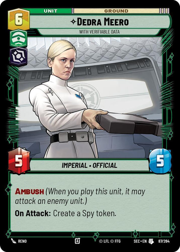 Dedra Meero - With Verifiable Data - Star Wars Unlimited