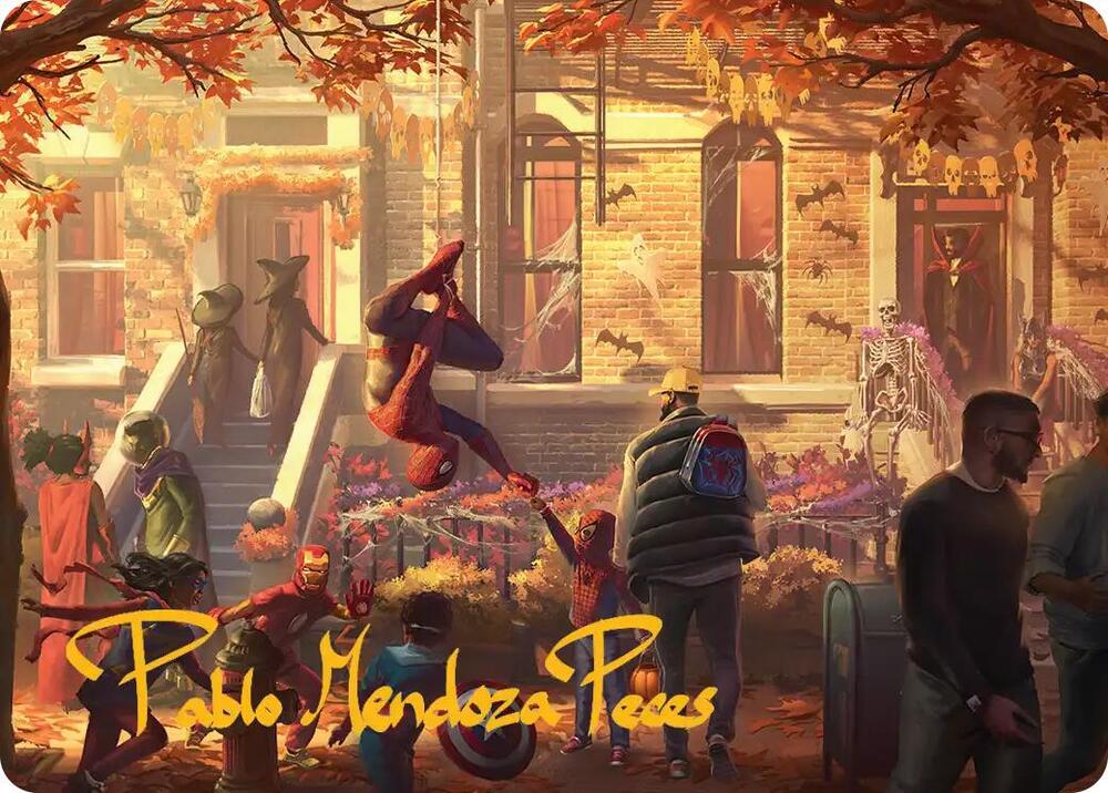 Friendly Neighborhood Art Card (Gold-Stamped Signature)
