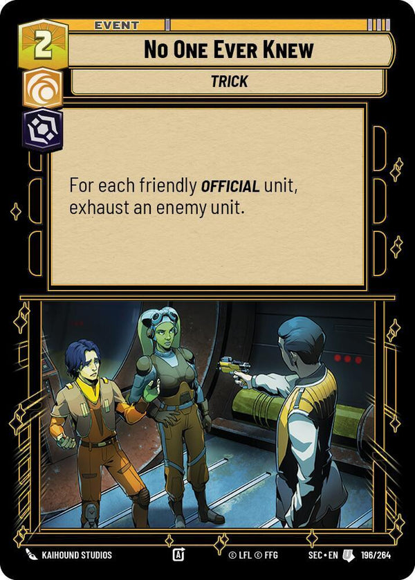 No One Ever Knew - Star Wars Unlimited