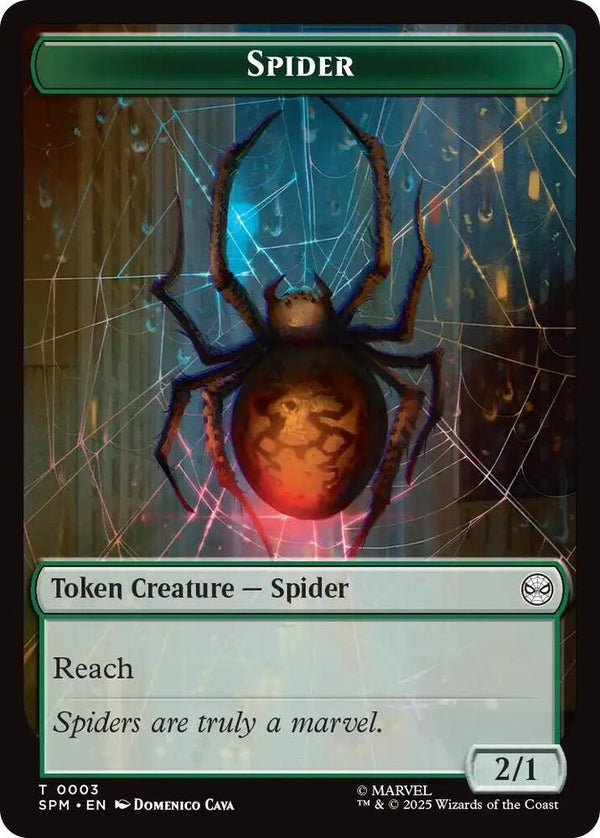 Spider // Illusion Villain Double-Sided Token - Magic: The Gathering