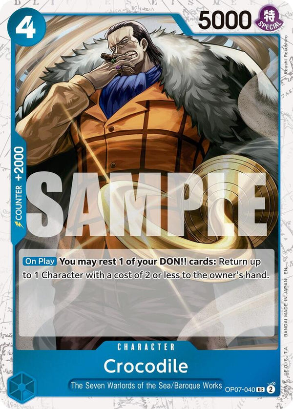 Crocodile - OP07-040 (Pirate Foil) - One Piece Card Game