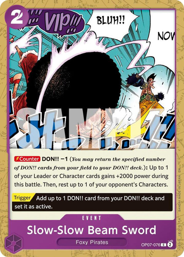 Slow-Slow Beam Sword (Reprint) - One Piece Card Game