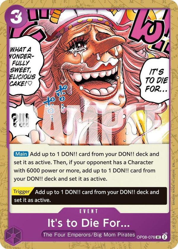 It's to Die For (Reprint) - One Piece Card Game