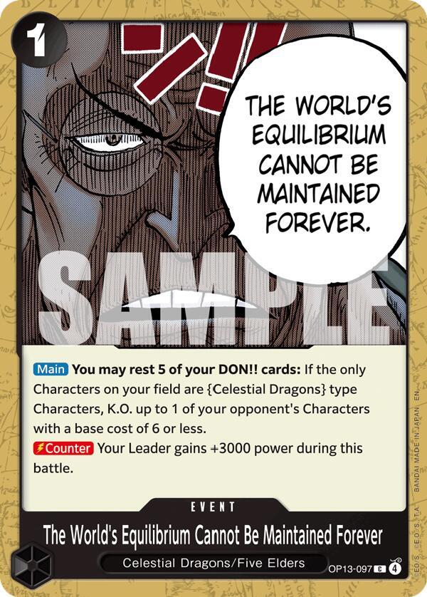 The World's Equilibrium Cannot Be Maintained Forever - One Piece Card Game