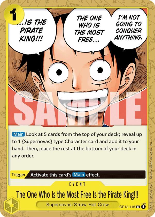 The One Who Is the Most Free Is the Pirate King!!! - One Piece Card Game