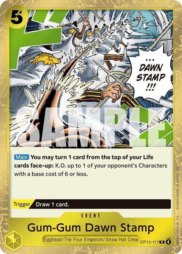Gum-Gum Dawn Stamp - One Piece Card Game