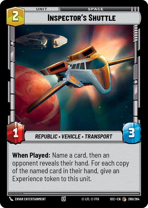 Inspector's Shuttle - Star Wars Unlimited