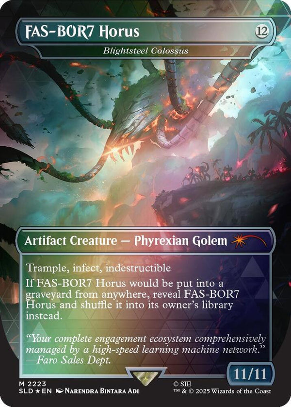 FAS-BOR7 Horus - Blightsteel Colossus (Rainbow Foil) - Magic: The Gathering