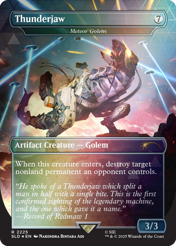 Thunderjaw - Meteor Golem (Rainbow Foil) [Secret Lair Drop Series] - Magic: The Gathering