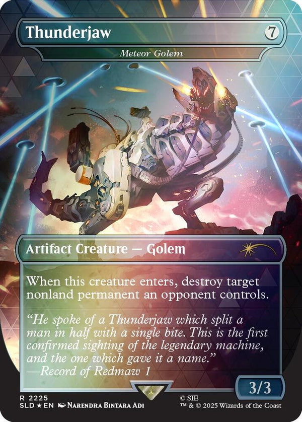 Thunderjaw - Meteor Golem (Rainbow Foil) - Magic: The Gathering
