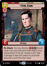 Syril Karn - Where Is He? (SEC 133/264) - Star Wars Unlimited