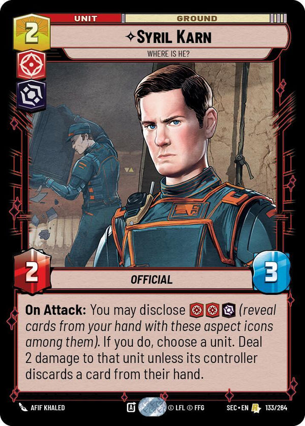 Syril Karn - Where Is He? (SEC 133/264) - Star Wars Unlimited
