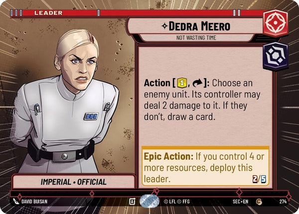 Dedra Meero - Not Wasting Time (Hyperspace) - Star Wars Unlimited