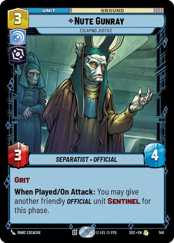 Nute Gunray - Escaping Justice (Foil) - Star Wars Unlimited