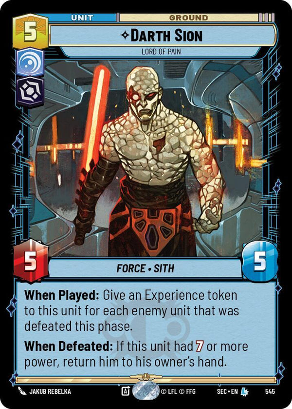 Darth Sion - Lord of Pain (Foil) - Star Wars Unlimited