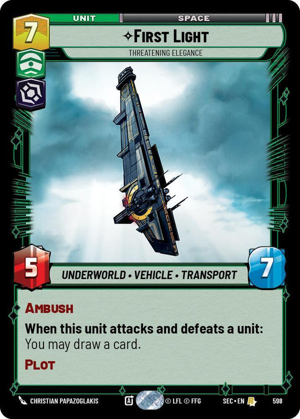 First Light - Threatening Elegance (Foil) (SEC 598) - Star Wars Unlimited