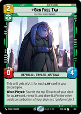Orn Free Taa - Political Power Broker (Foil) - Star Wars Unlimited
