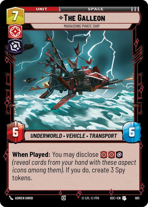 The Galleon - Marauding Pirate Ship (Foil) (SEC 651) - Star Wars Unlimited