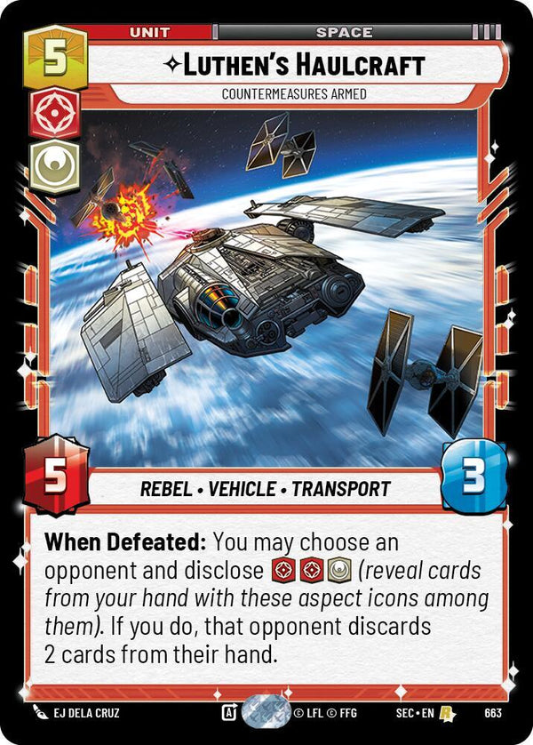 Luthen's Haulcraft - Countermeasures Armed (Foil) - Star Wars Unlimited
