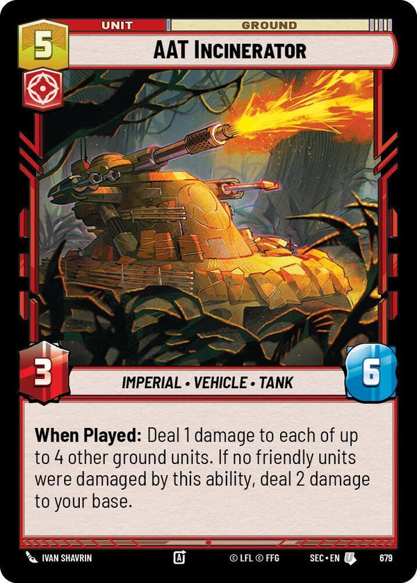 AAT Incinerator (Foil) (SEC 679) - Star Wars Unlimited