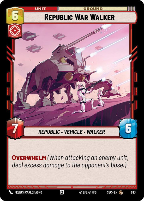 Republic War Walker (Foil) (SEC 683) - Star Wars Unlimited