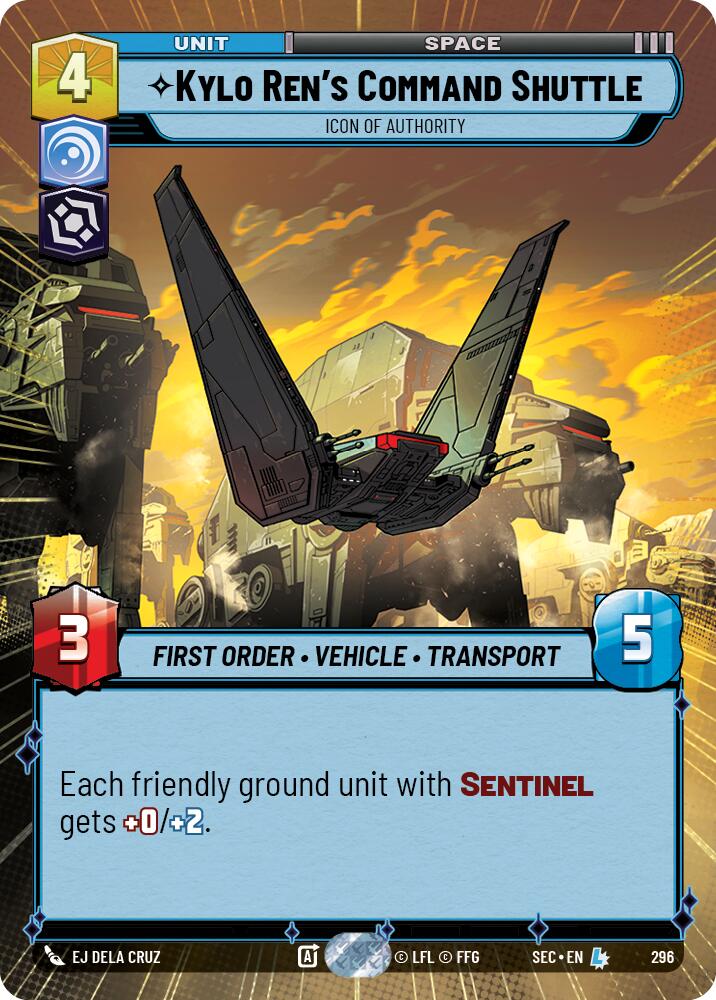 Kylo Ren's Command Shuttle - Icon of Authority (Hyperspace) (296) (296) [Secrets of Power]