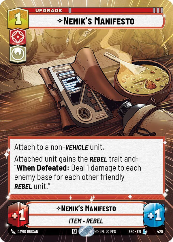 Nemik's Manifesto (Hyperspace) - Star Wars Unlimited
