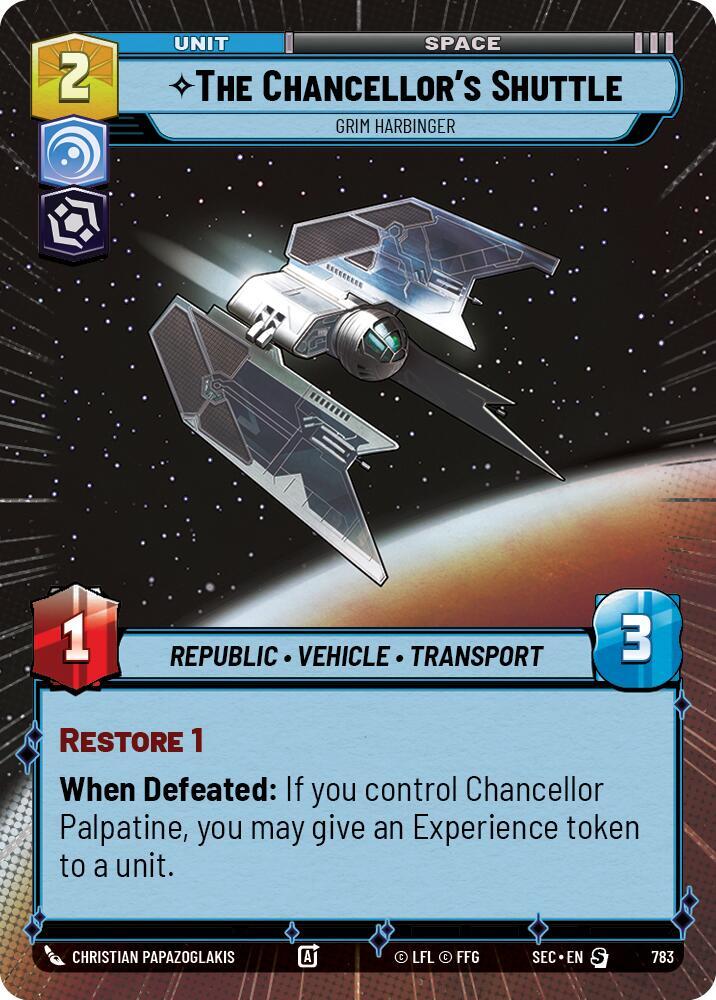 The Chancellor's Shuttle - Grim Harbinger (Hyperspace Foil)