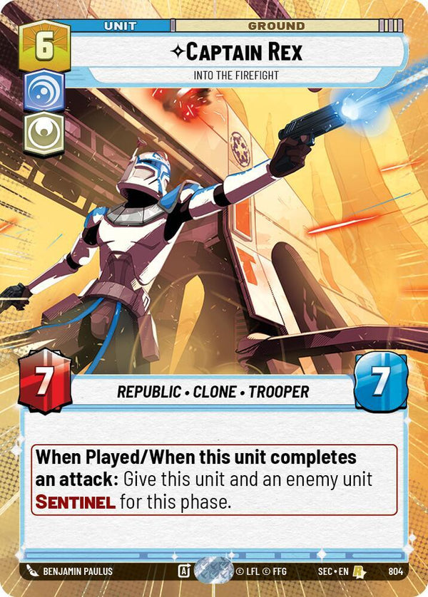 Captain Rex - Into the Firefight (Hyperspace Foil) - Star Wars Unlimited