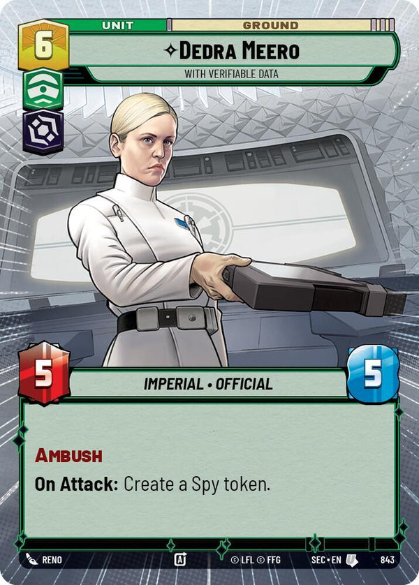 Dedra Meero - With Verifiable Data (Hyperspace Foil) - Star Wars Unlimited