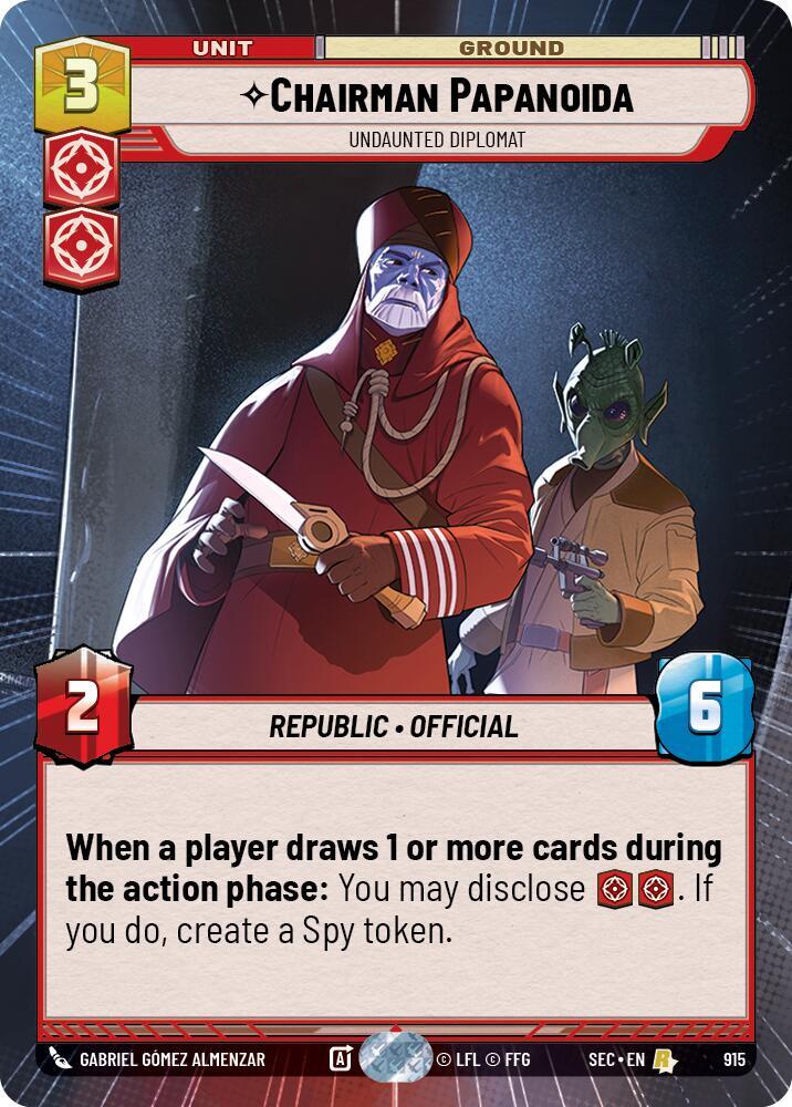 Chairman Papanoida - Undaunted Diplomat (Hyperspace Foil)