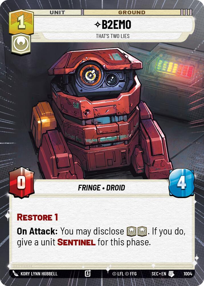 B2EMO - That's Two Lies (Hyperspace Foil)