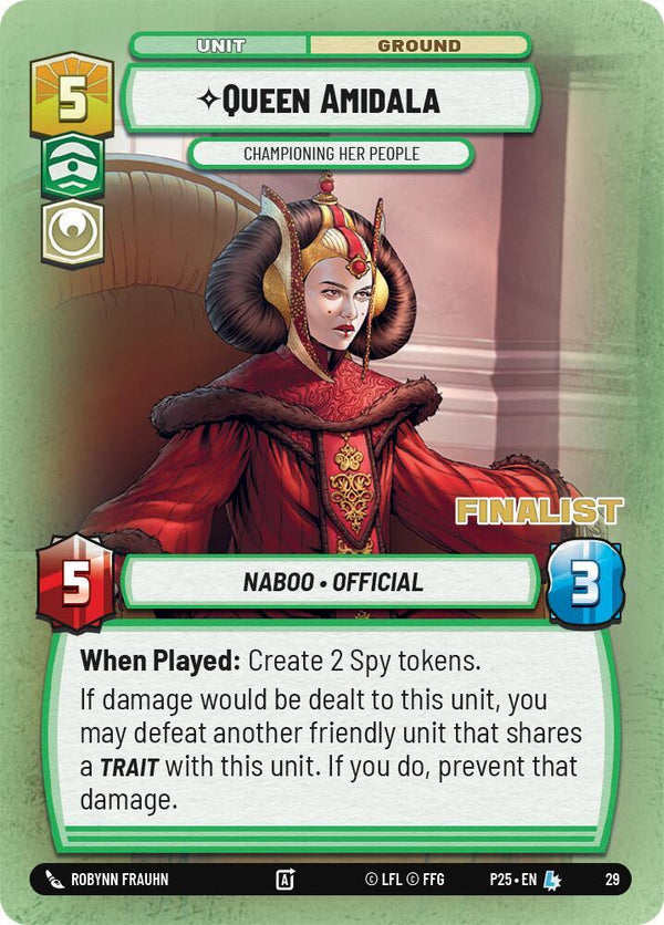 Queen Amidala - Championing Her People (Finalist) - Star Wars Unlimited