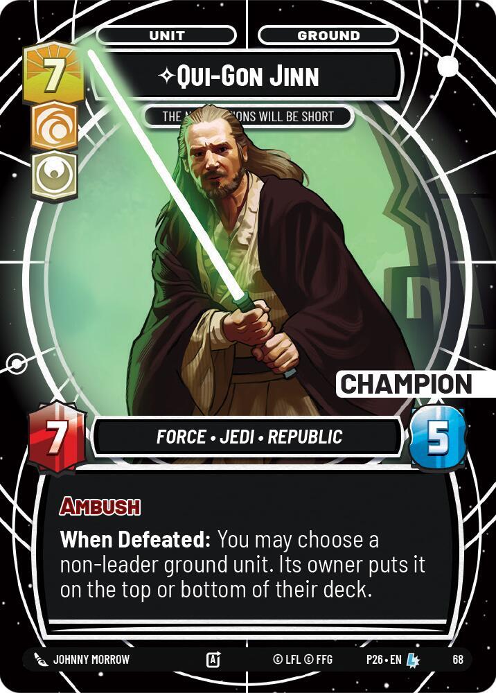 Qui-Gon Jinn - The Negotiations Will Be Short (Champion)