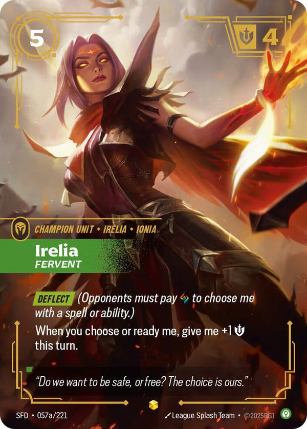 Irelia - Fervent (Alternate Art) - Riftbound: League of Legends TCG
