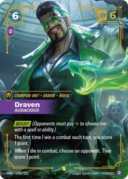 Draven - Audacious (Alternate Art) - Riftbound: League of Legends TCG