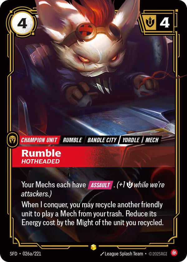 Rumble - Hotheaded (Alternate Art) - Riftbound: League of Legends TCG