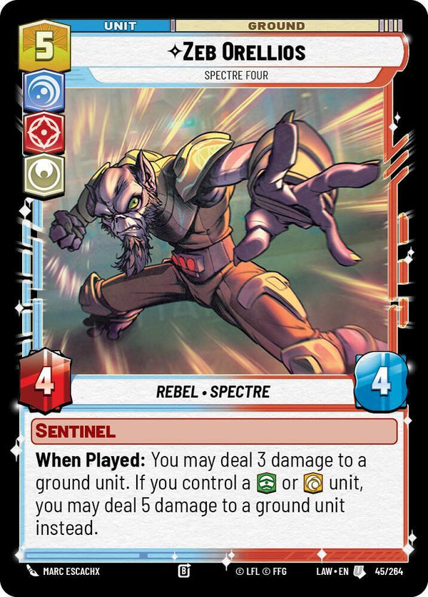 Zeb Orellios - Spectre Four - Star Wars Unlimited