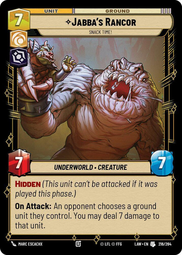 Jabba's Rancor - Snack Time! - Star Wars Unlimited